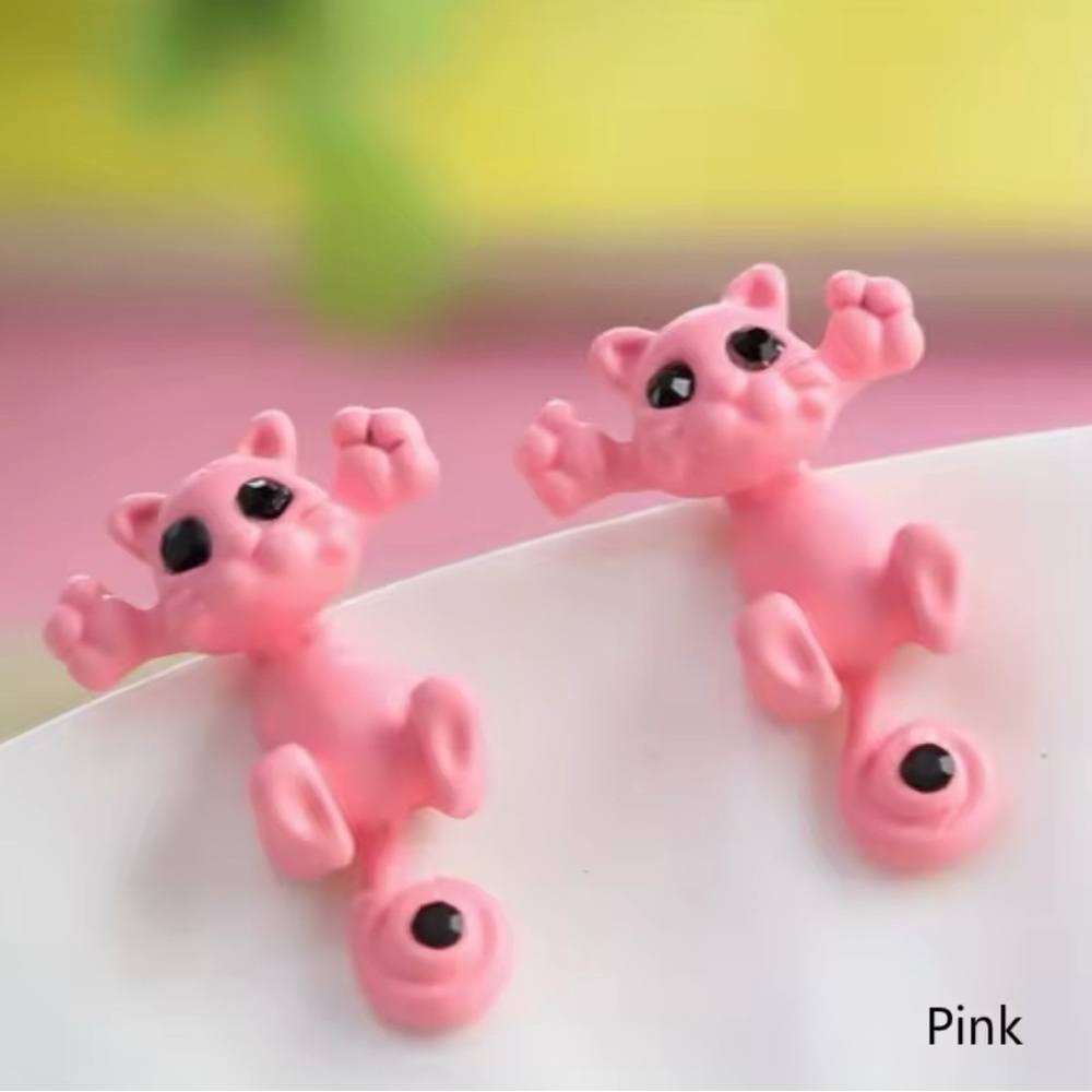 Cute Pink Cat Earrings